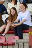 Podczas meczu Warsaw Eagles - Warsaw Spartans 1.06.2013 na stadionie Polonii gociem specjalnym bya Magdalena Rczka, ktra wykonaa rozpoczynajcy mecz rzut monet. N/z Magdalena Rczka