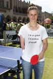 08.06.2013, Krakw, Rynek Gwny, Festiwal Zaczarowanej Piosenki organizowany przez Fundacj Mimo Wszystko Anny Dymnej - dzie drugi - rozgrywki sportowe.n/z   Natalia Partyka