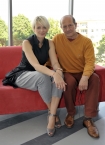 W nowym budynku TVP w Warszawie 18 maja 2009 roku odbyo si sporkanie prasowe z twrcami i prezenterami programu "Pytanie na niadanie". n/z Odeta Moro-Figurska i Wodzimierz Szaranowicz