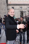 W Kinotece w Warszawie odbya si premiera filmu "Wojna polsko ruska" n/z Borys Szyc